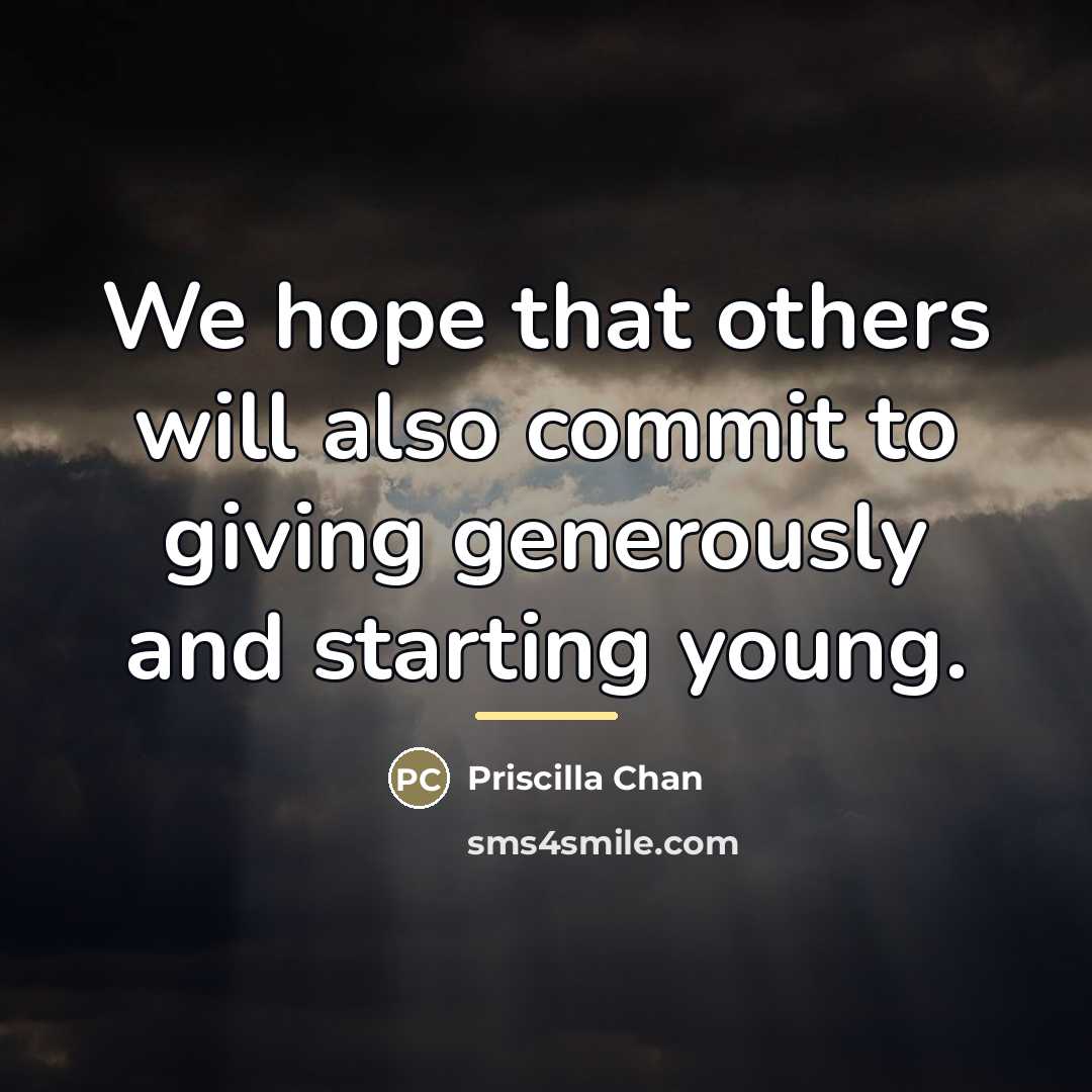 “We hope that others will also commit to giving generously…” quote by Priscilla Chan