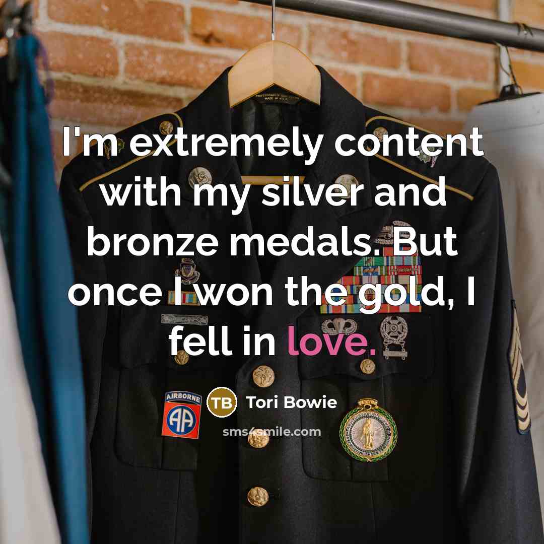 “I'm extremely content with my silver and bronze medals. But…” quote by Tori Bowie