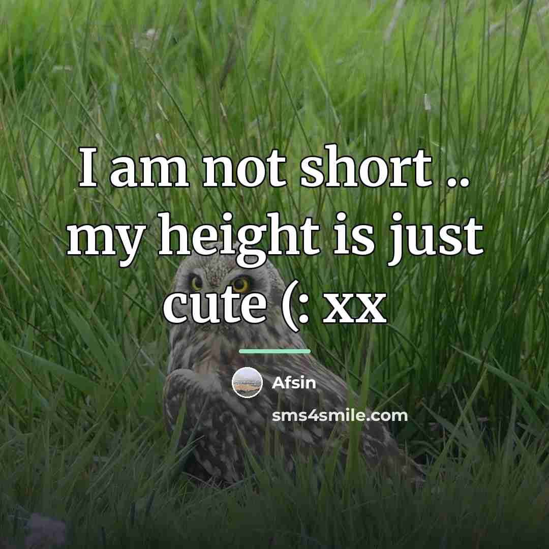 “I am not short .. my height is just cute…” quote by Afsin