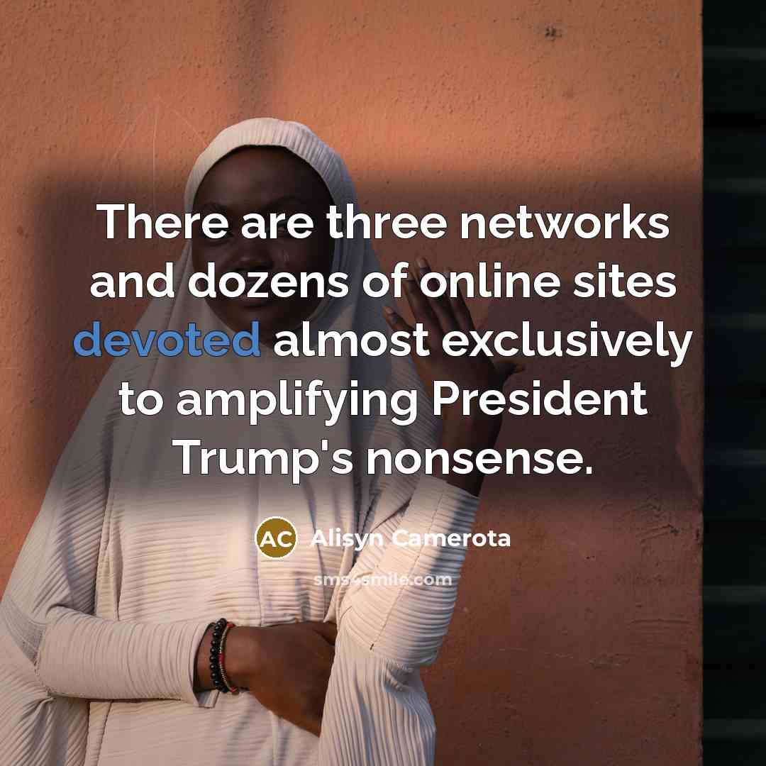 “There are three networks and dozens of online sites devoted…” quote by Alisyn Camerota