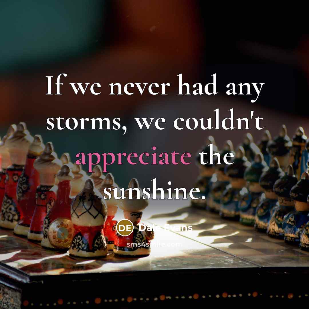 “If we never had any storms, we couldn't appreciate the…” quote by Dale Evans