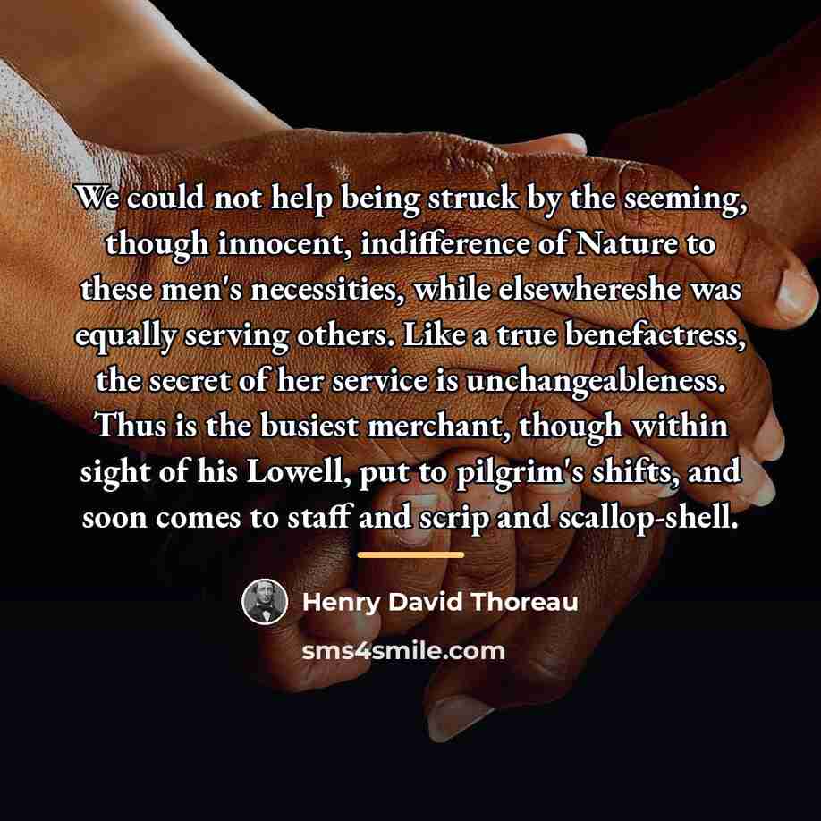“We could not help being struck by the seeming, though…” quote by Henry David Thoreau