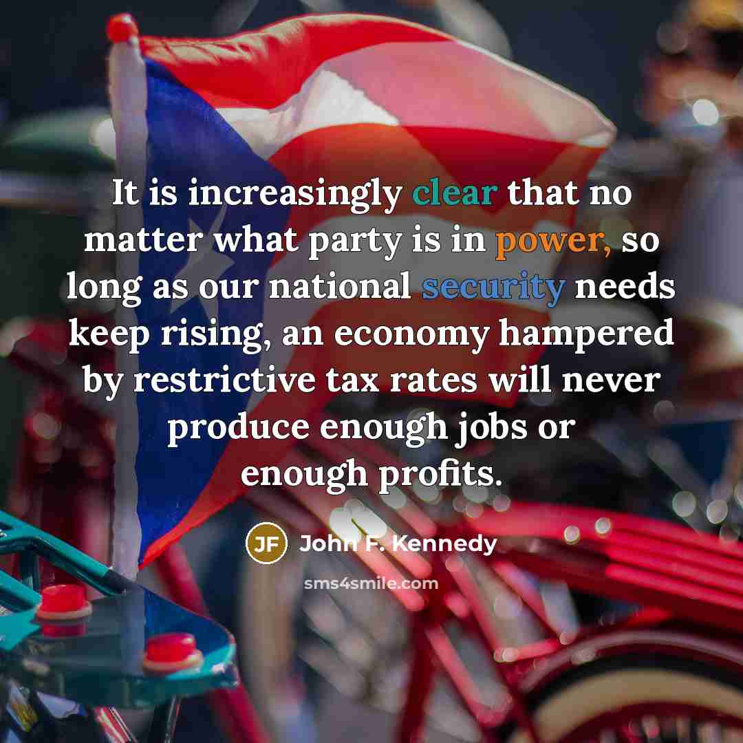 “It is increasingly clear that no matter what party is…” quote by John F. Kennedy