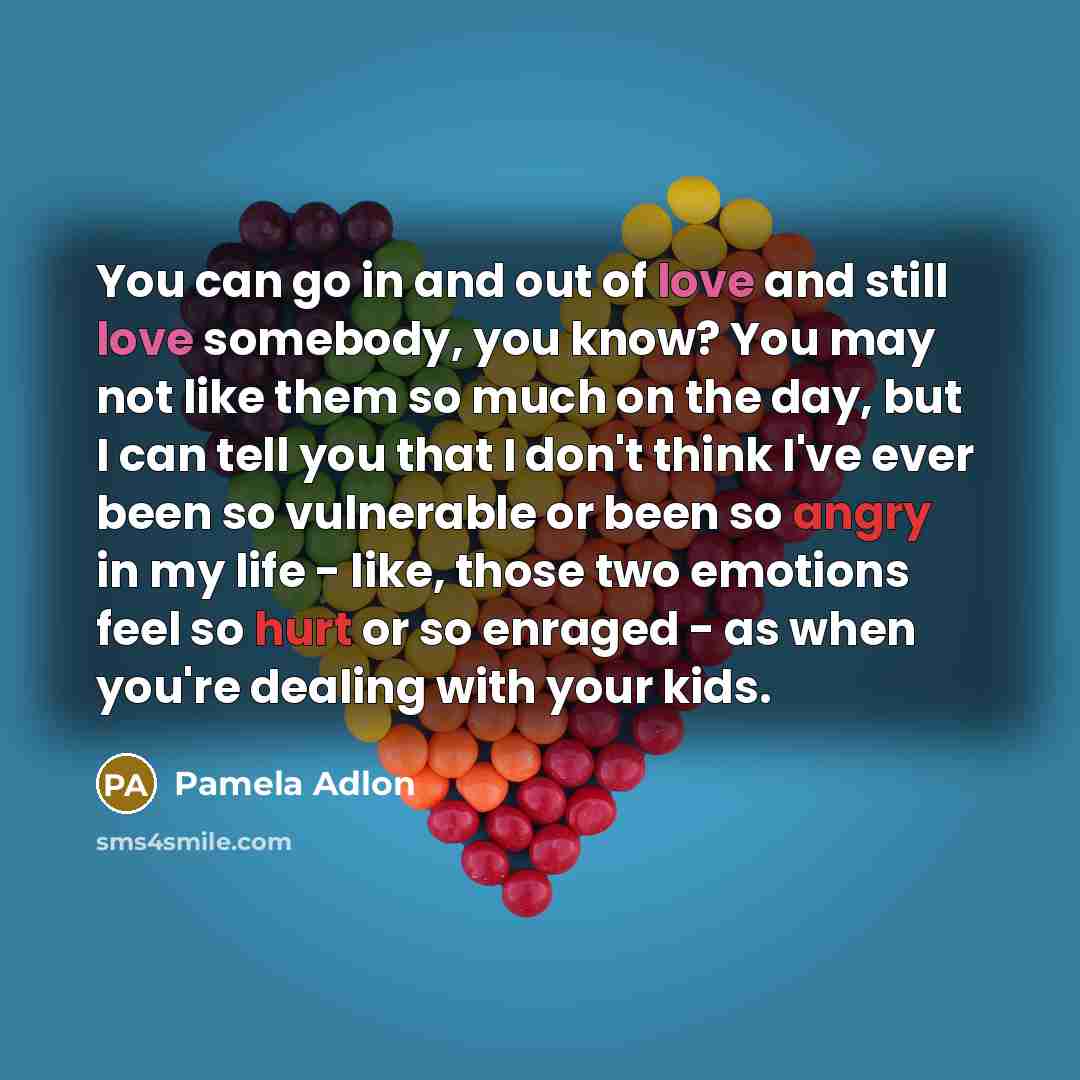 “You can go in and out of love and still…” quote by Pamela Adlon
