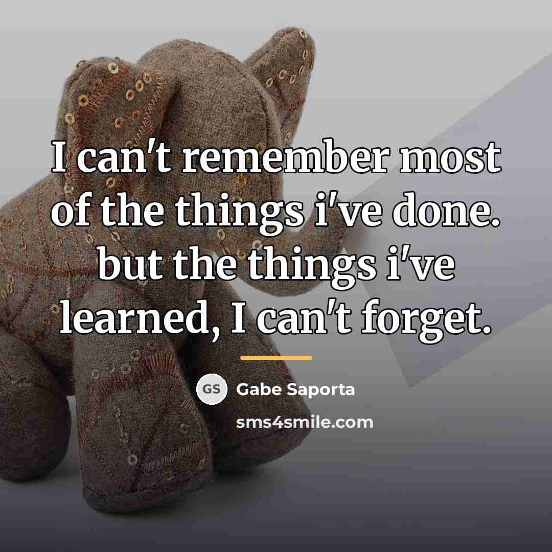 “I can't remember most of the things i've done. but…” quote by Gabe Saporta