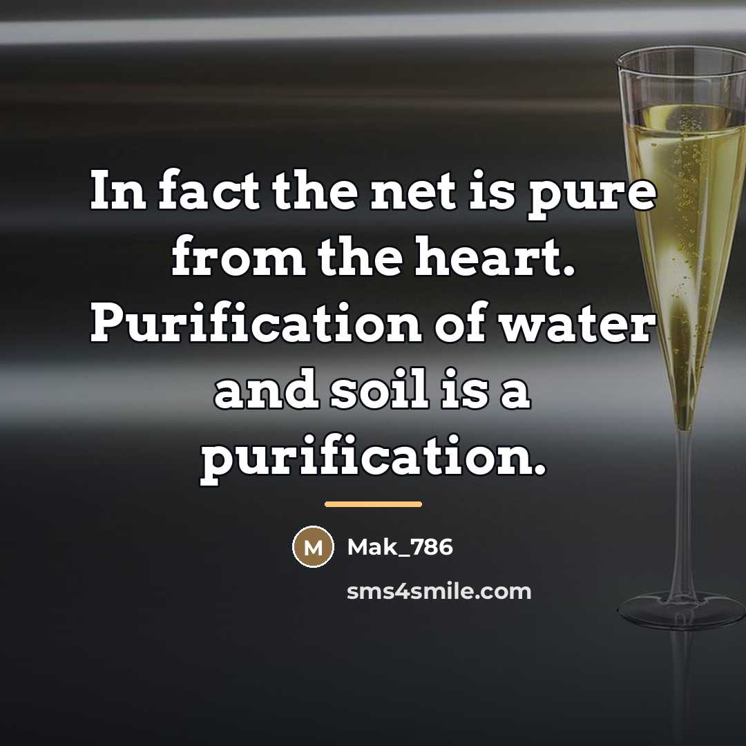 “In fact the net is pure from the heart. Purification…” quote by Mak_786
