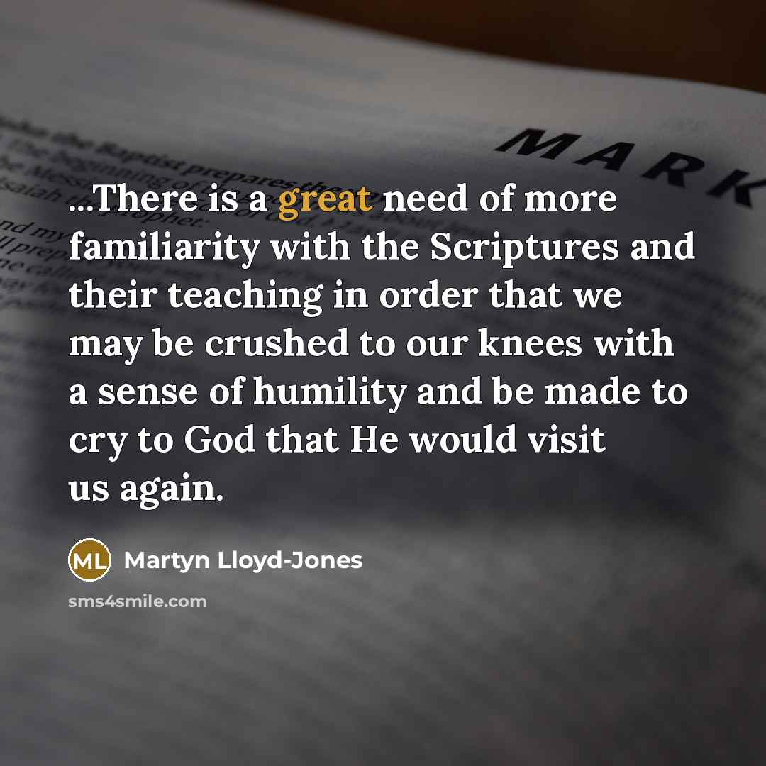 “...There is a great need of more familiarity with the…” quote by Martyn Lloyd-Jones