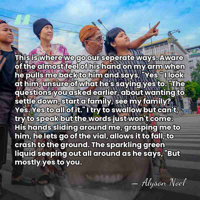 This is where we go our seperate ways. Aware of the almost&hellip; - Alyson Noel