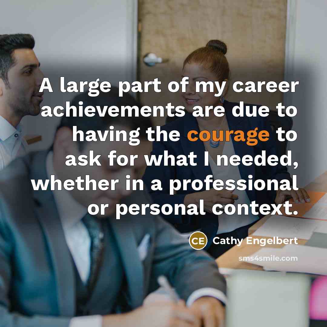 “A large part of my career achievements are due to…” quote by Cathy Engelbert