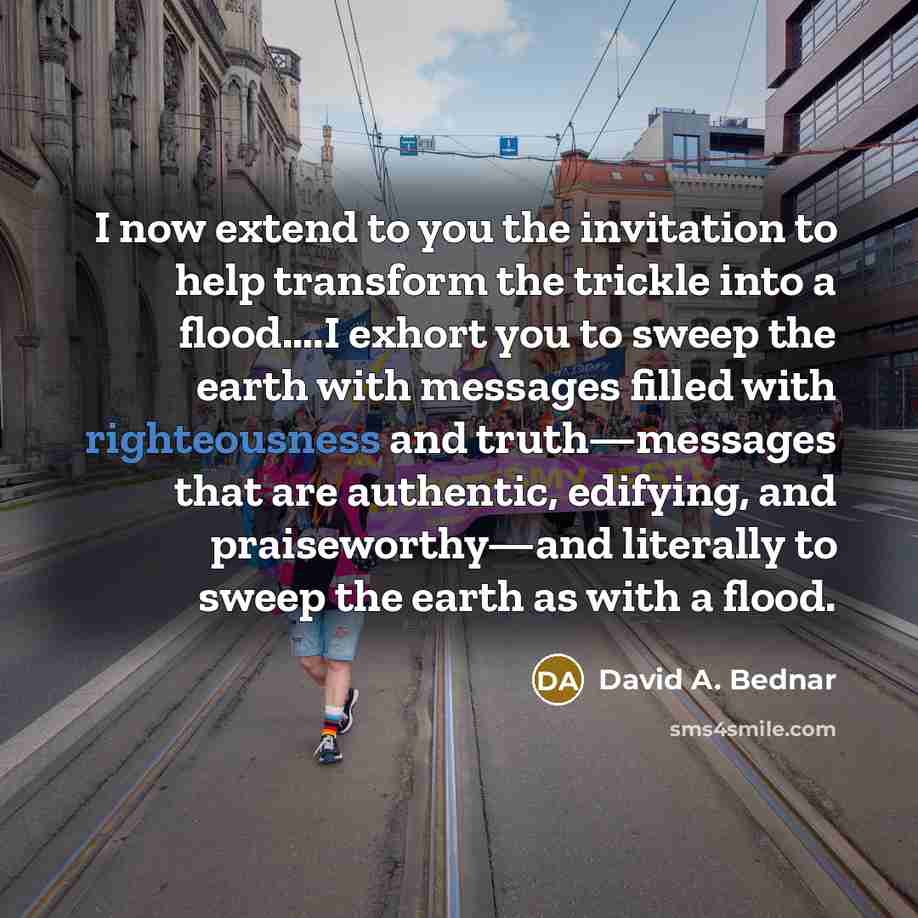 “I now extend to you the invitation to help transform…” quote by David A. Bednar