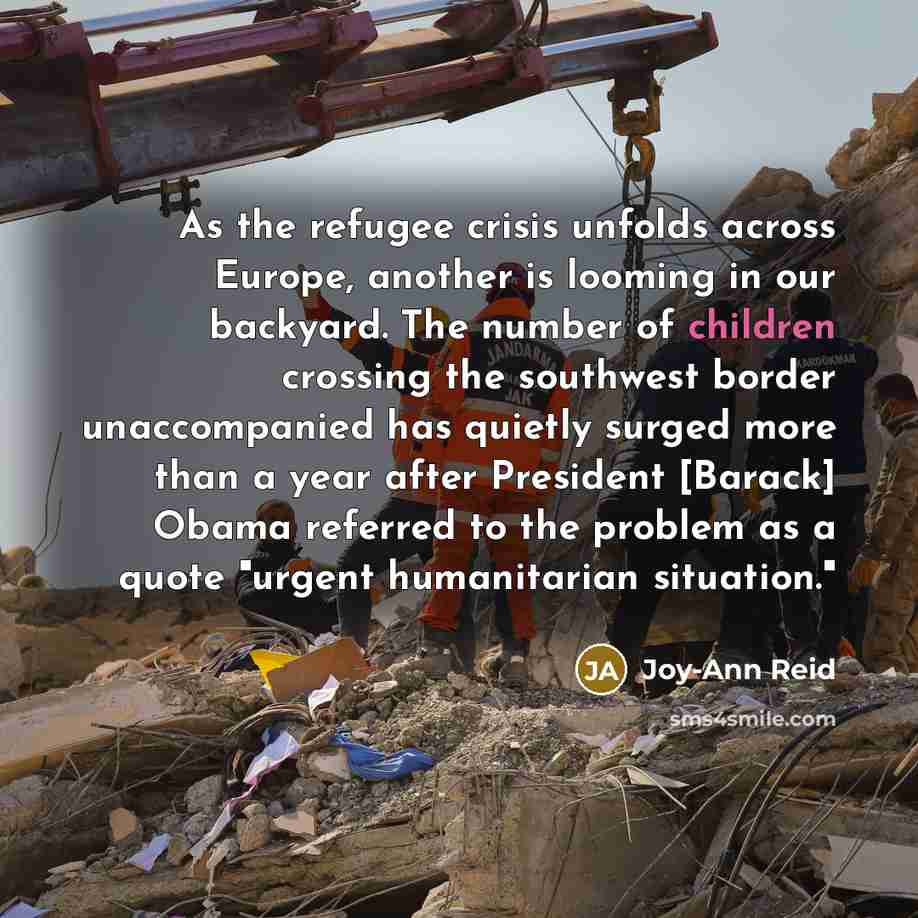 “As the refugee crisis unfolds across Europe, another is looming…” quote by Joy-Ann Reid