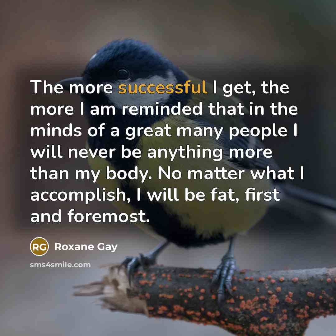 “The more successful I get, the more I am reminded…” quote by Roxane Gay