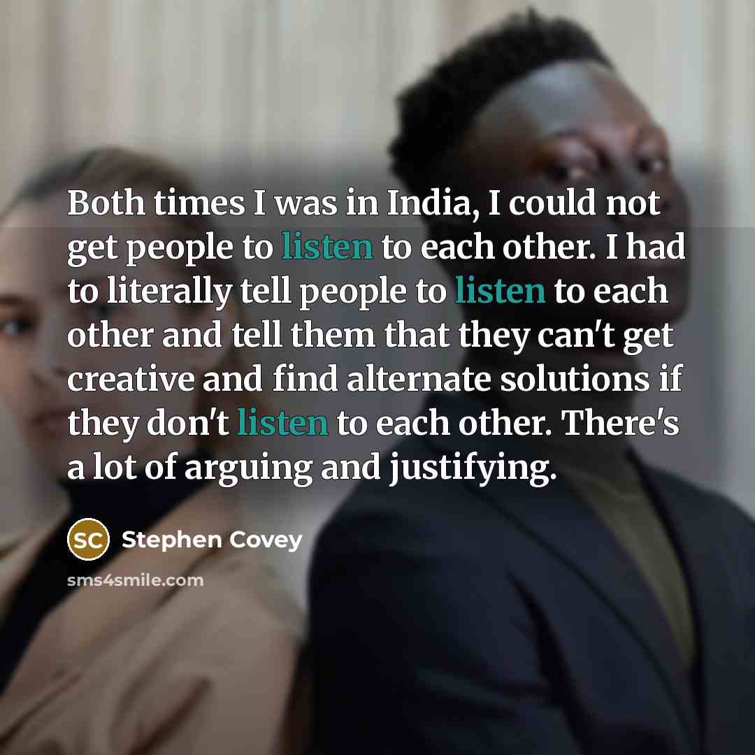 “Both times I was in India, I could not get…” quote by Stephen Covey
