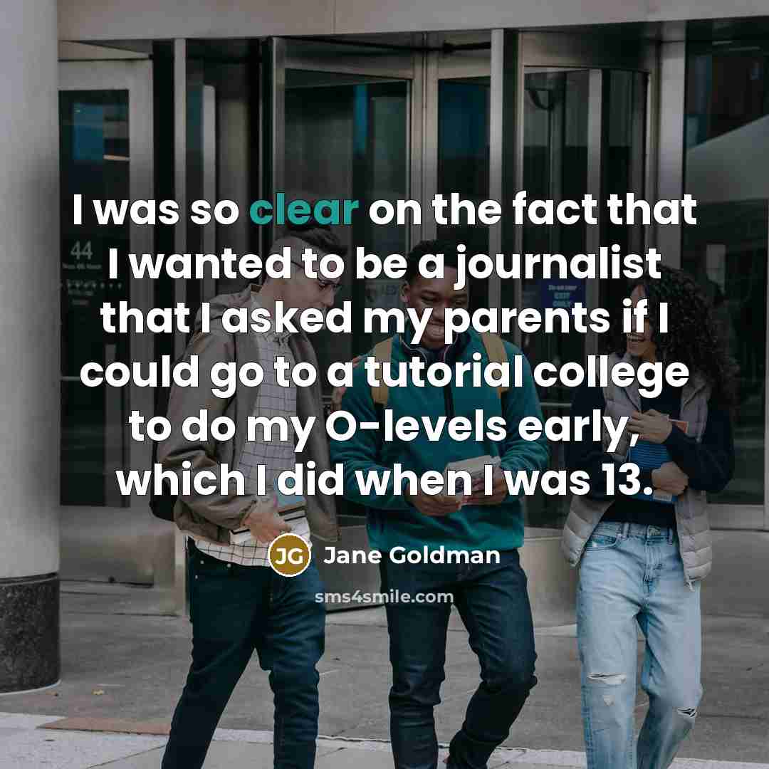 “I was so clear on the fact that I wanted…” quote by Jane Goldman