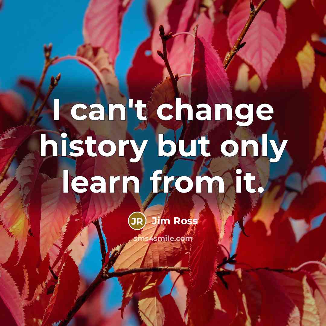 “I can't change history but only learn from it.…” quote by Jim Ross