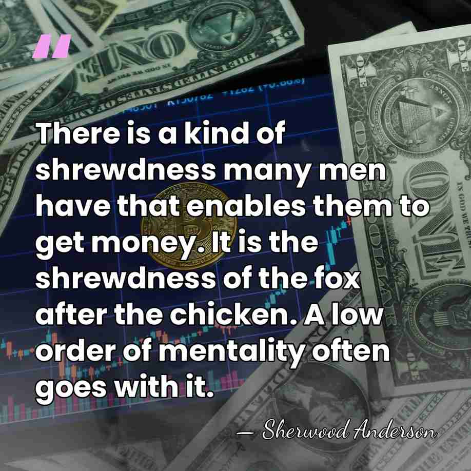 There is a kind of shrewdness many men have that enables them&hellip; - Sherwood Anderson