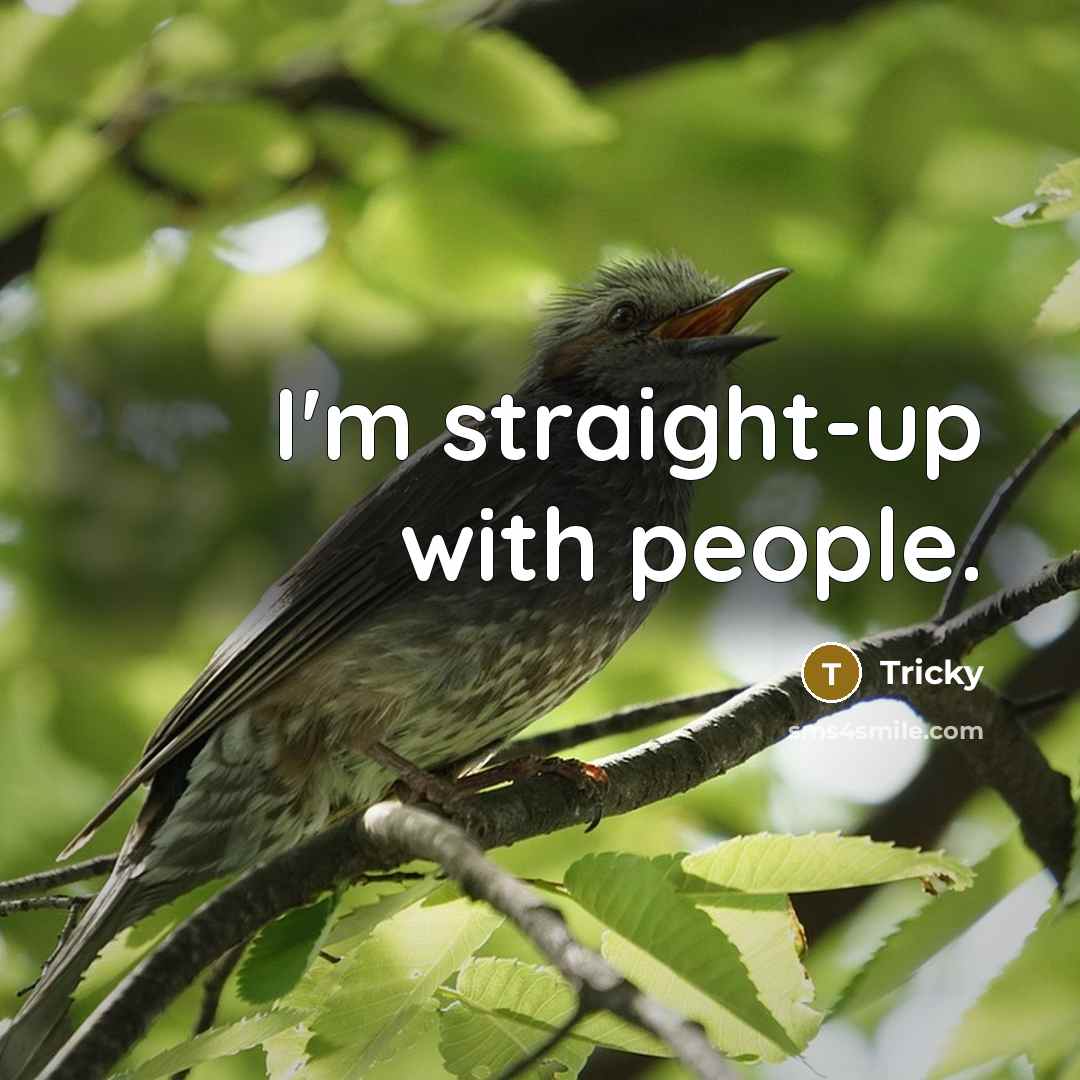 “I'm straight-up with people.…” quote by Tricky