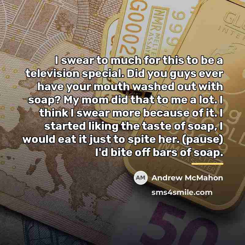 “I swear to much for this to be a television…” quote by Andrew McMahon