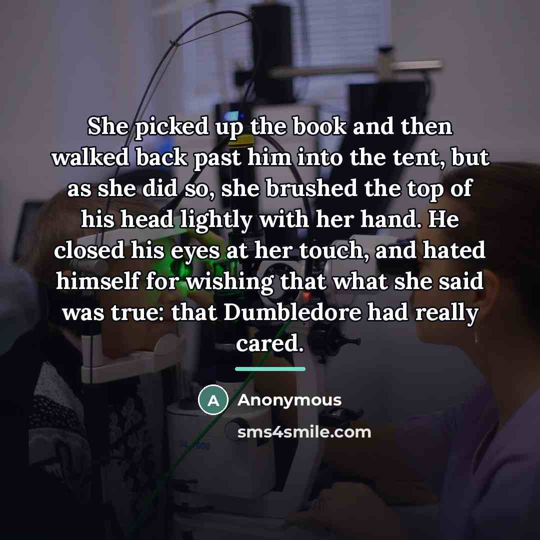 “She picked up the book and then walked back past…” quote by Anonymous