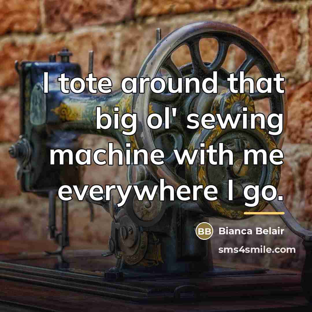 “I tote around that big ol' sewing machine with me…” quote by Bianca Belair