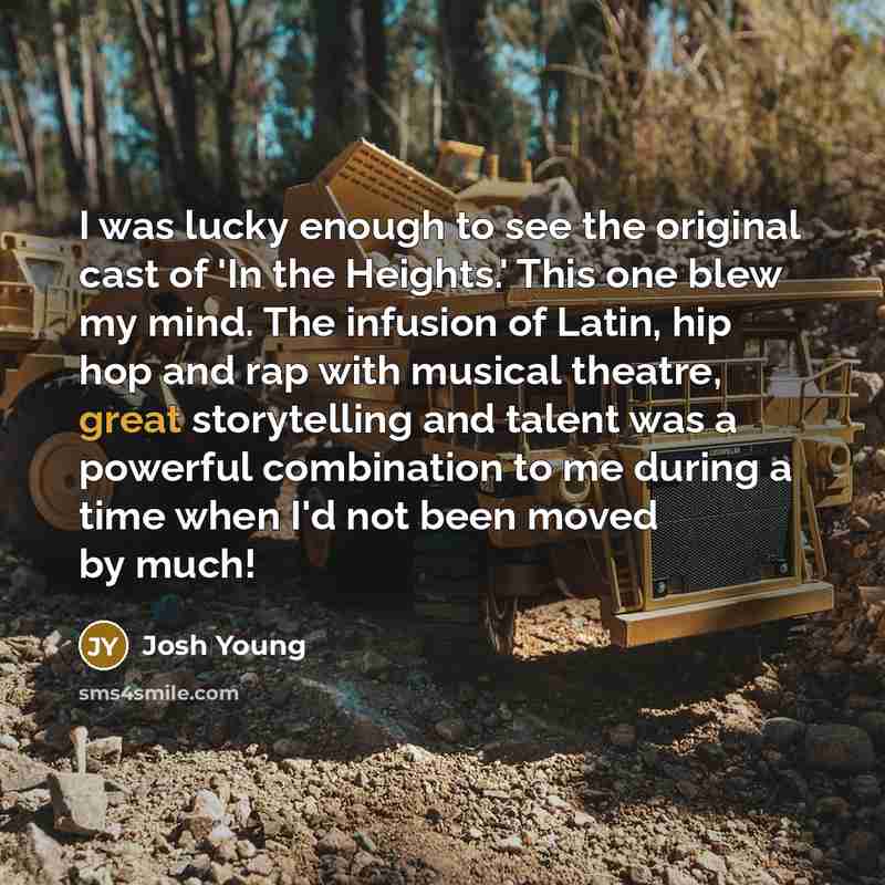 “I was lucky enough to see the original cast of…” quote by Josh Young