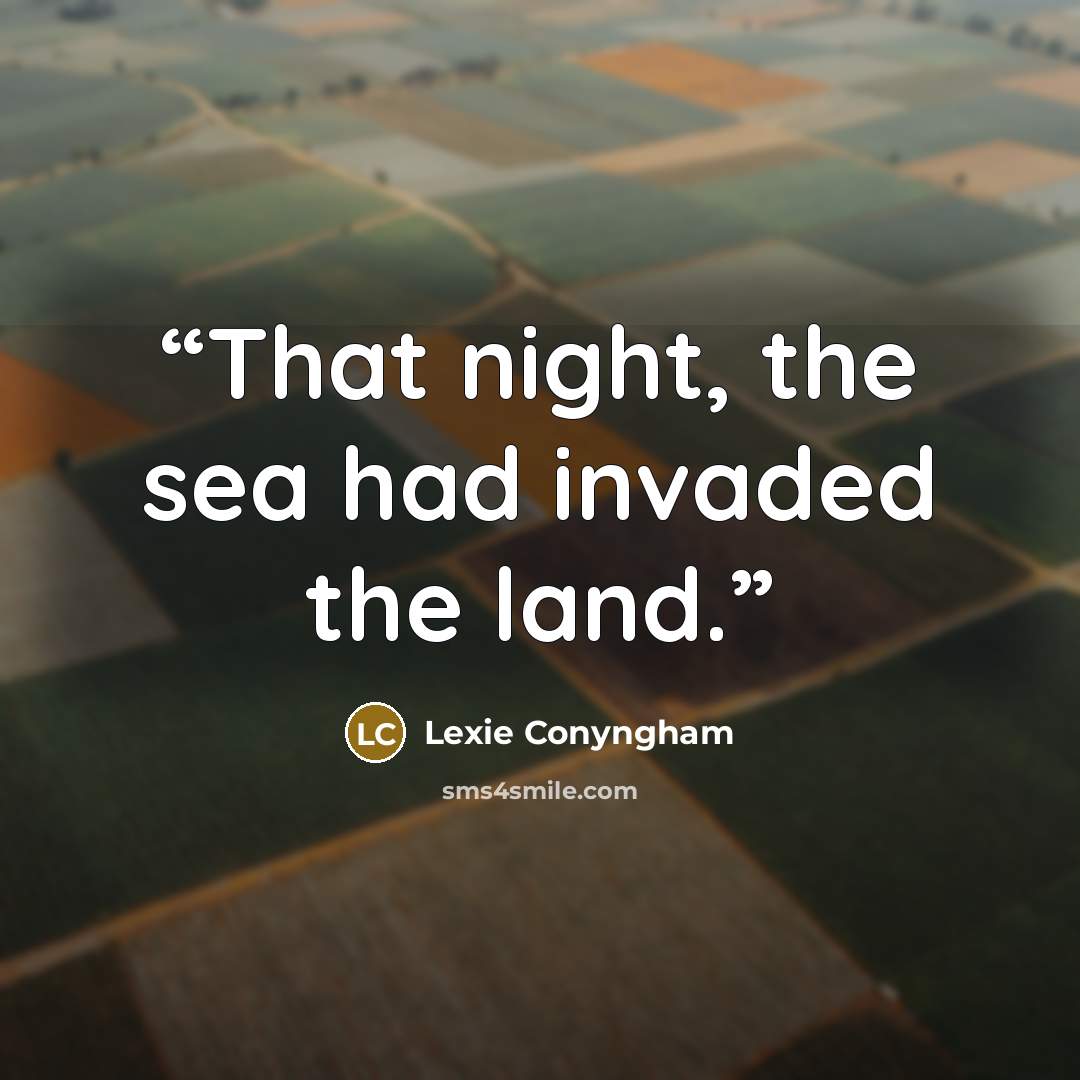 “That night, the sea had invaded the land.” quote by Lexie Conyngham