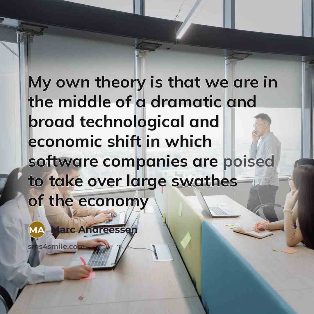 “My own theory is that we are in the middle…” quote by Marc Andreessen