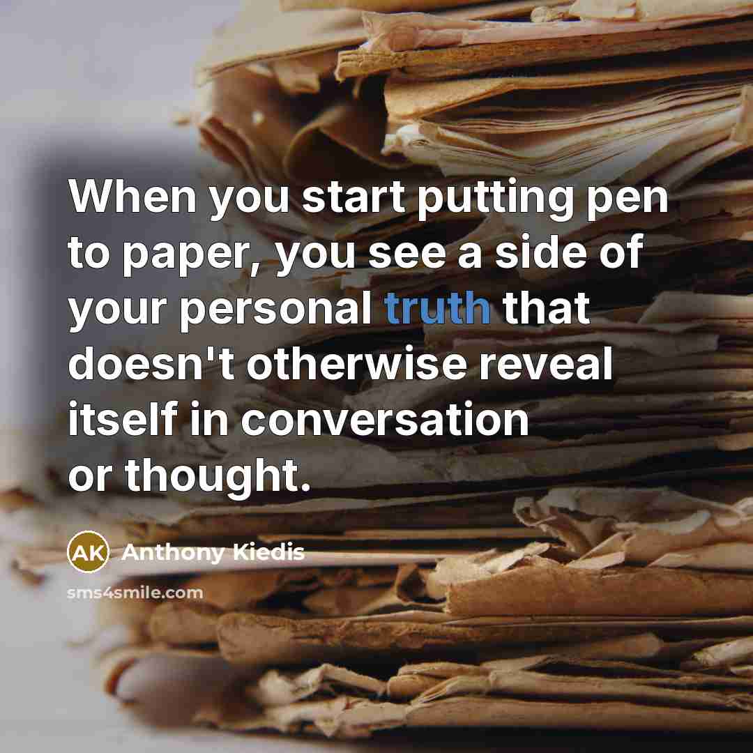 “When you start putting pen to paper, you see a…” quote by Anthony Kiedis