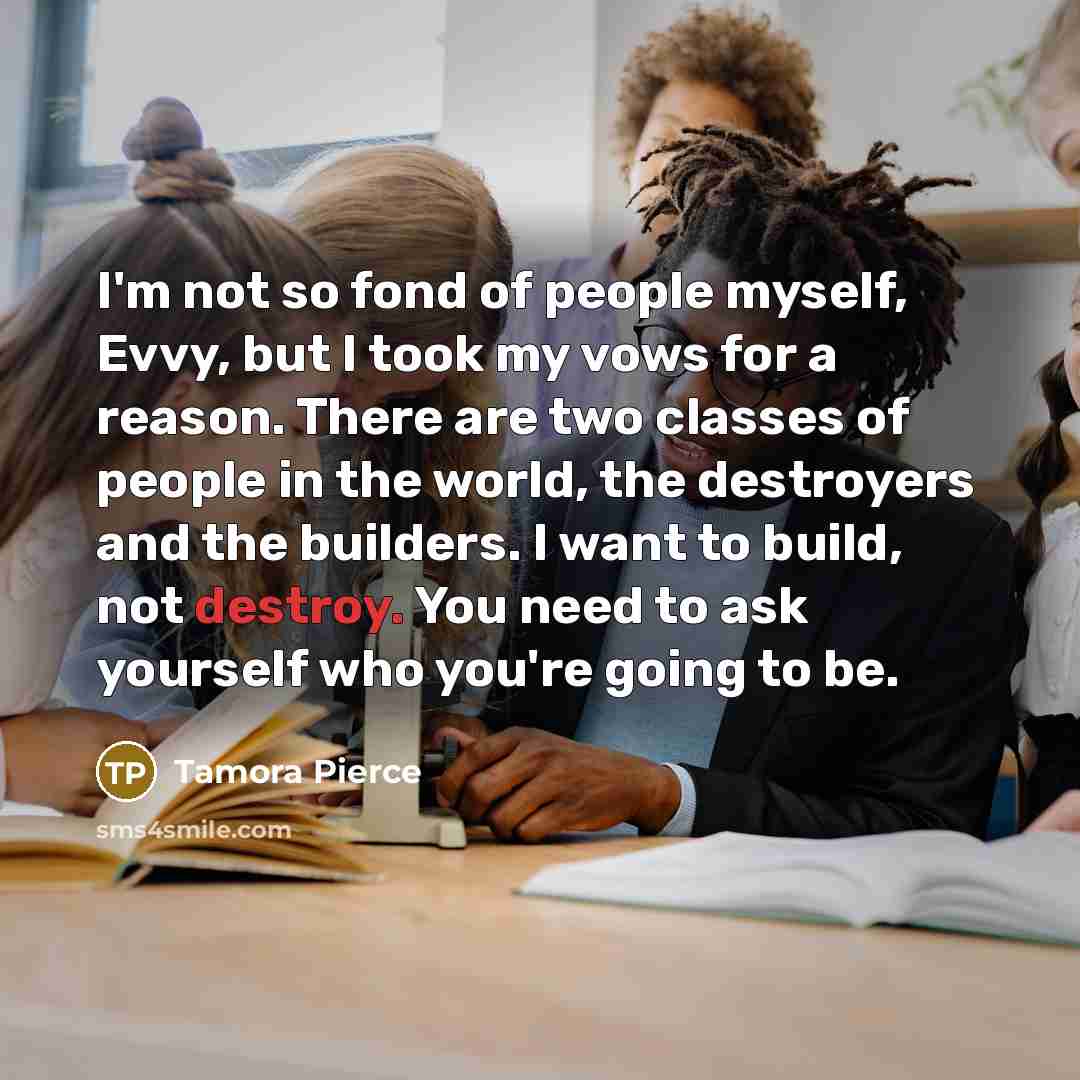 “I'm not so fond of people myself, Evvy, but I…” quote by Tamora Pierce