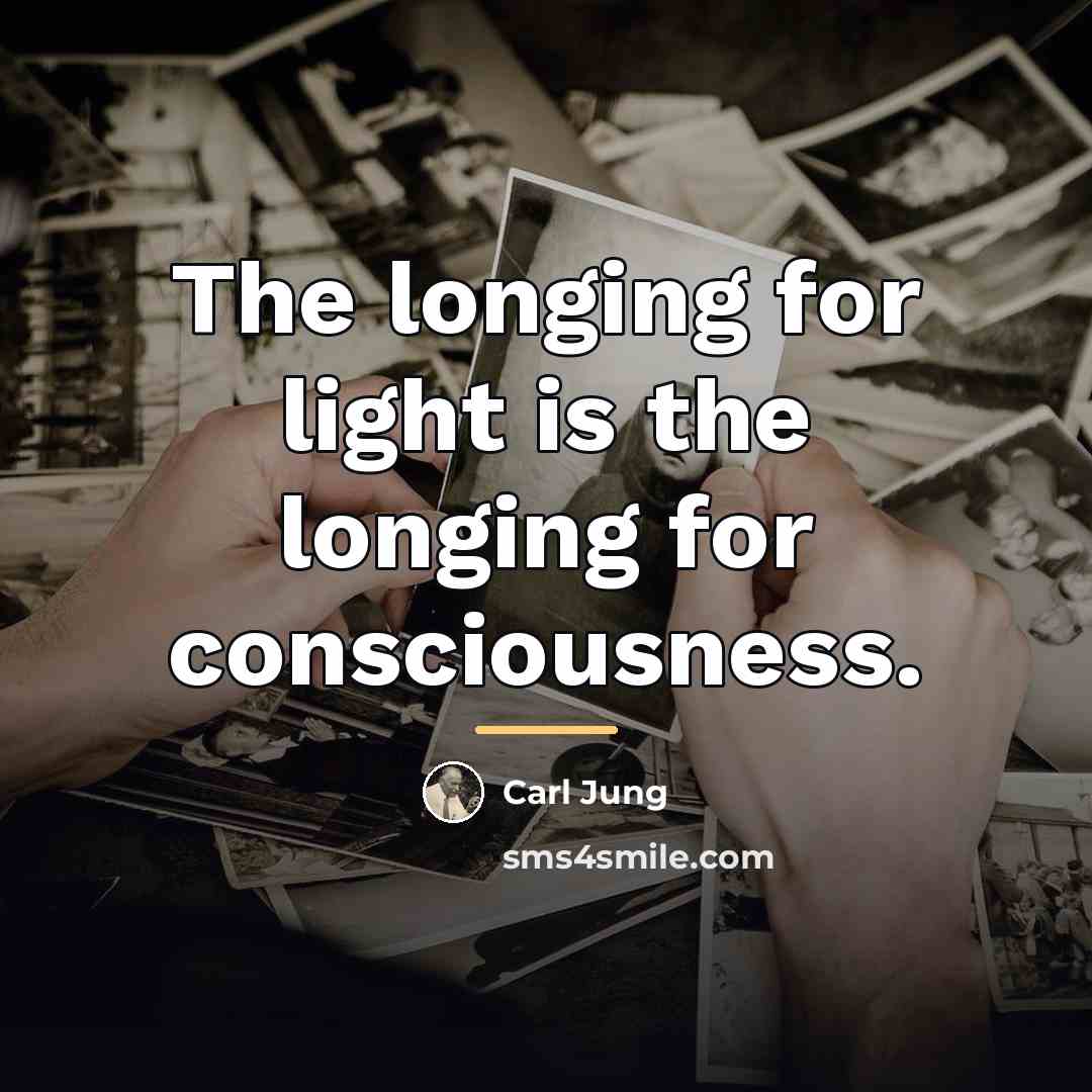 “The longing for light is the longing for consciousness.…” quote by Carl Jung