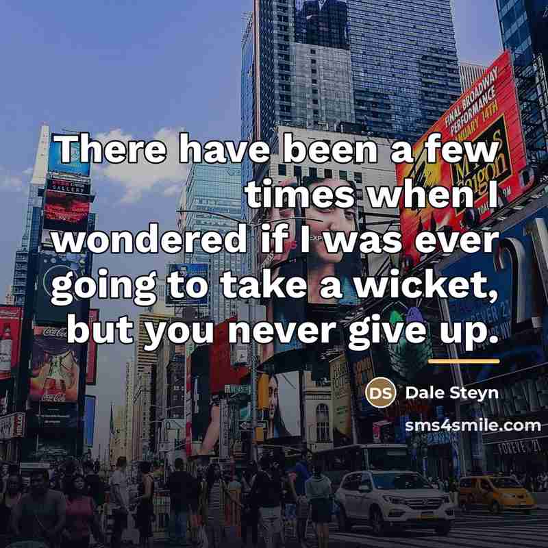 “There have been a few times when I wondered if…” quote by Dale Steyn