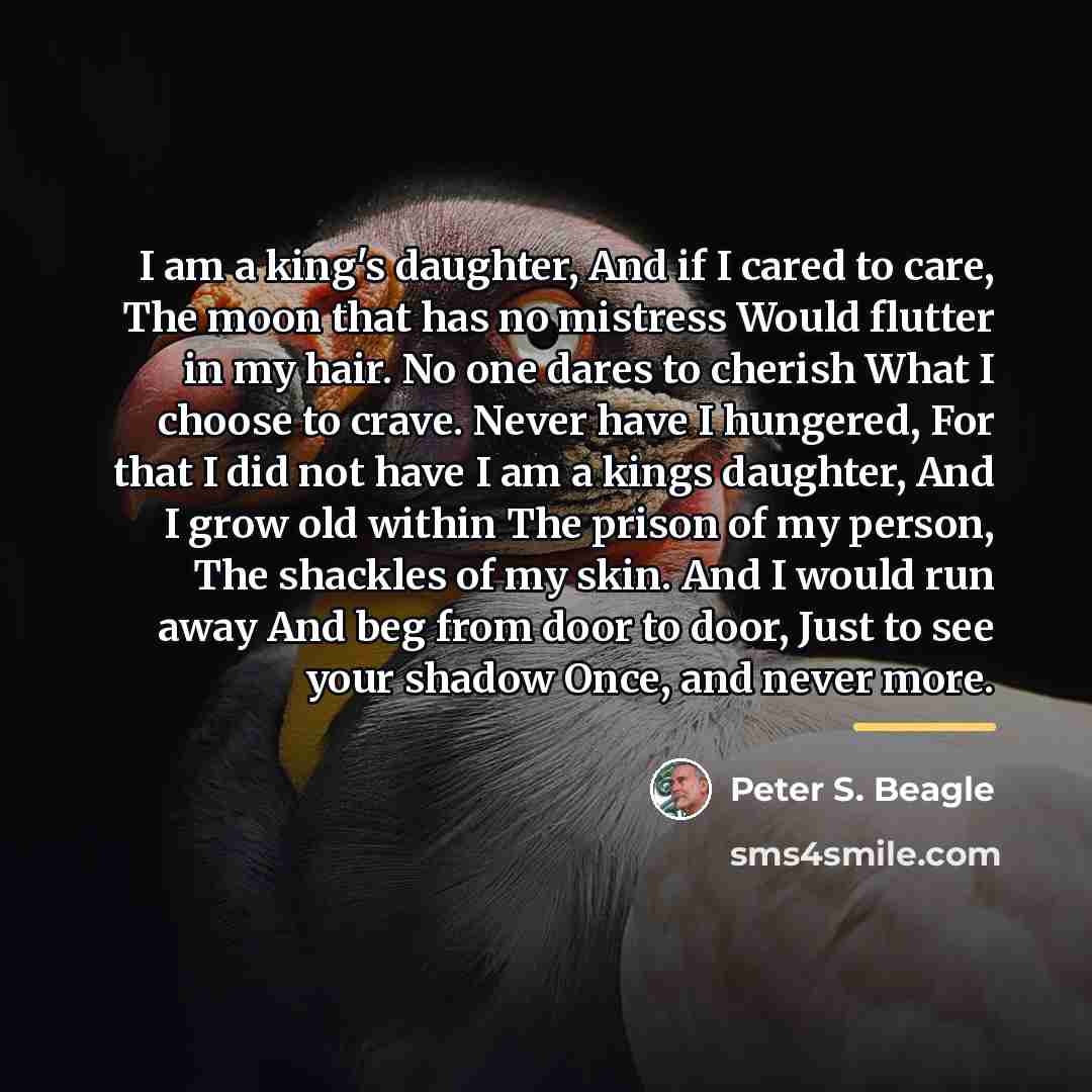 “I am a king's daughter, And if I cared to…” quote by Peter S. Beagle