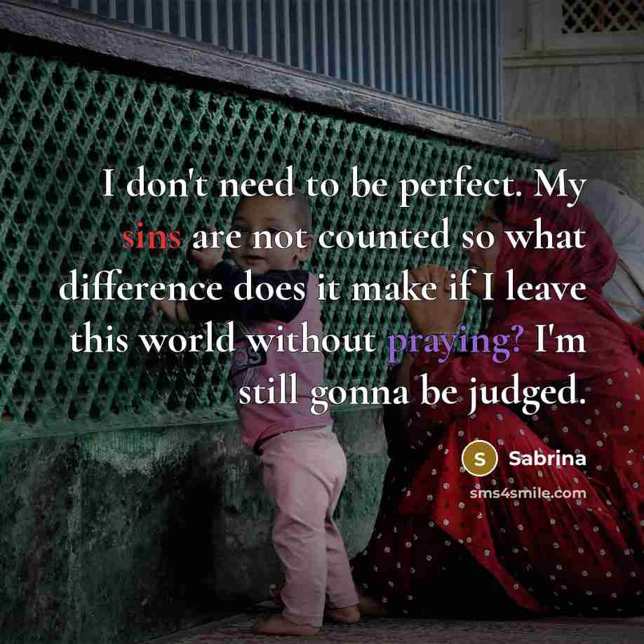 “I don't need to be perfect. My sins are not…” quote by Sabrina
