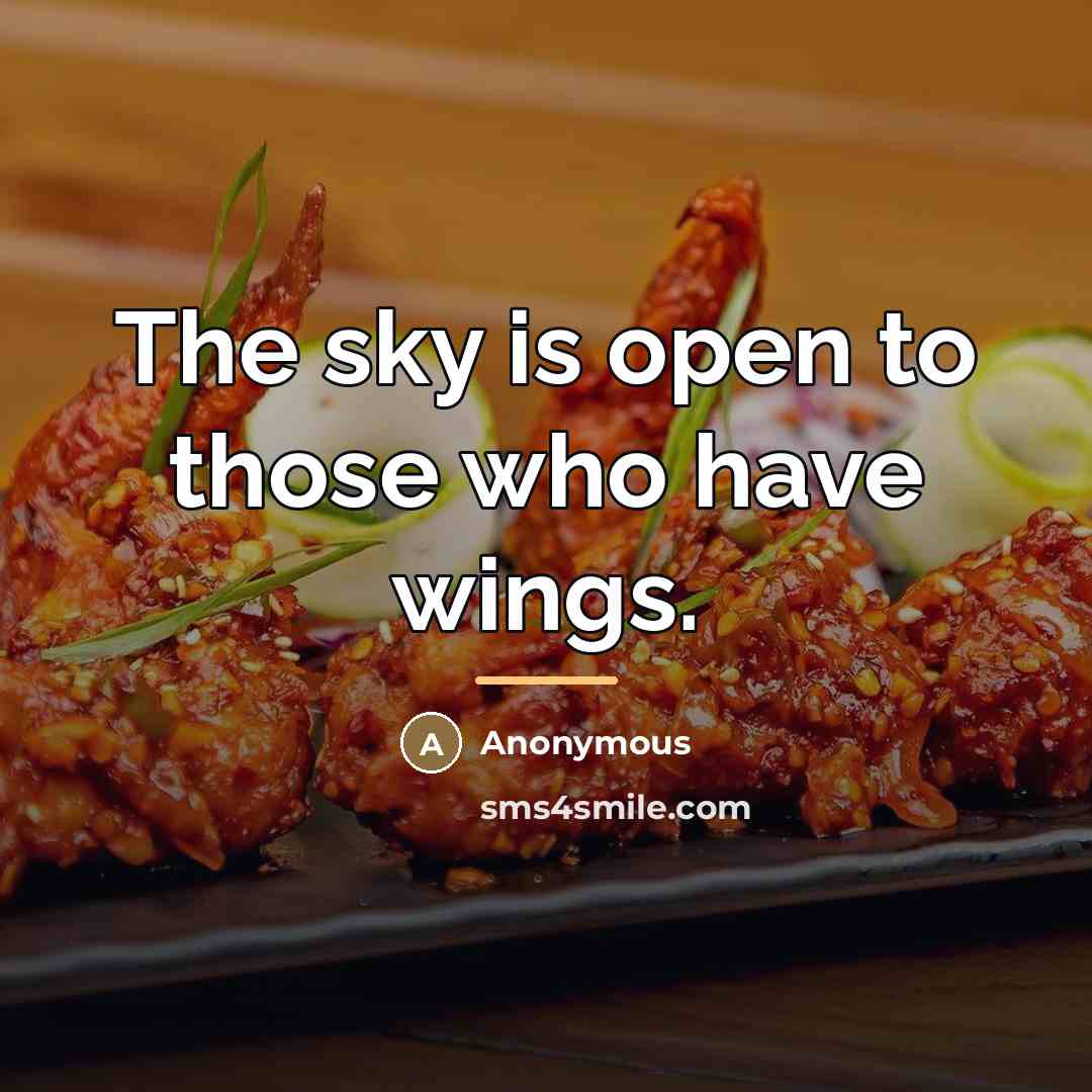 “The sky is open to those who have wings.…” quote by Anonymous