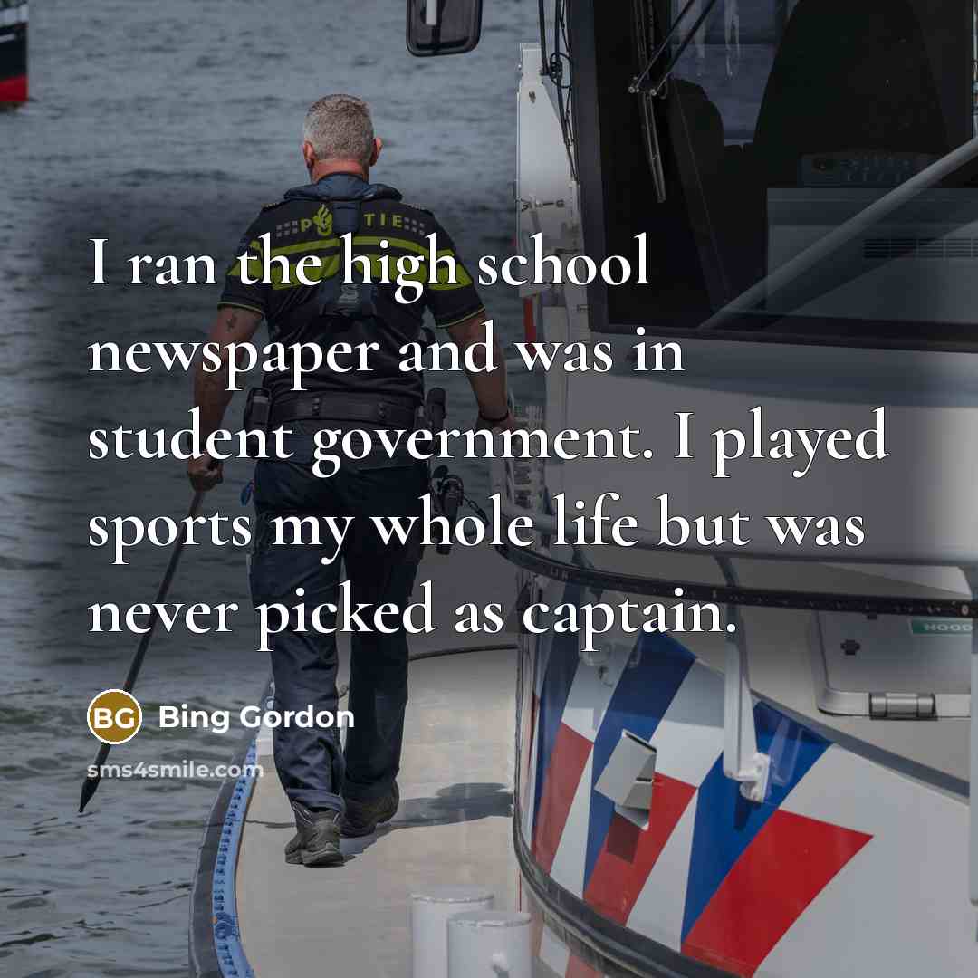 “I ran the high school newspaper and was in student…” quote by Bing Gordon