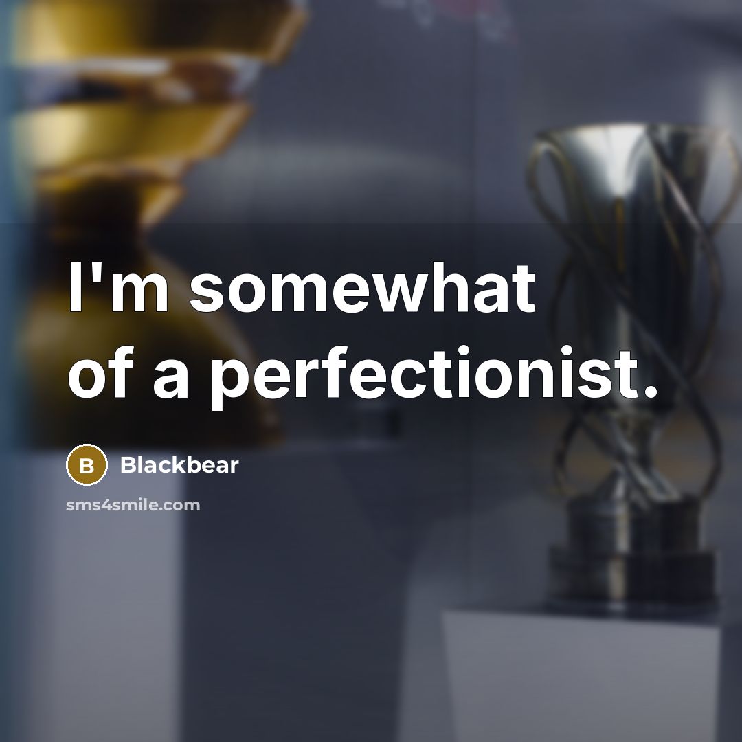 “I'm somewhat of a perfectionist.…” quote by Blackbear
