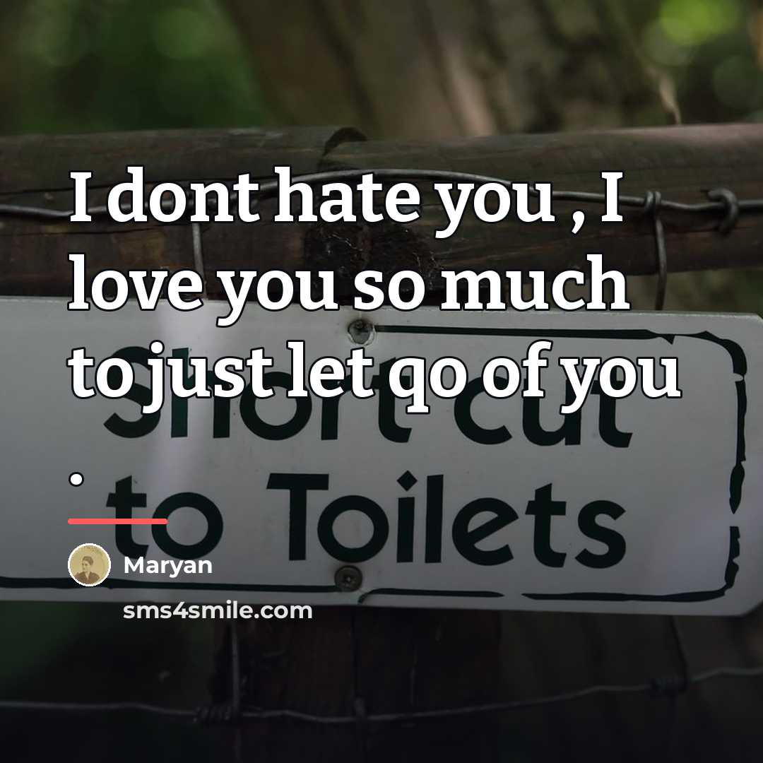 “I dont hate you , I love you so much…” quote by Maryan