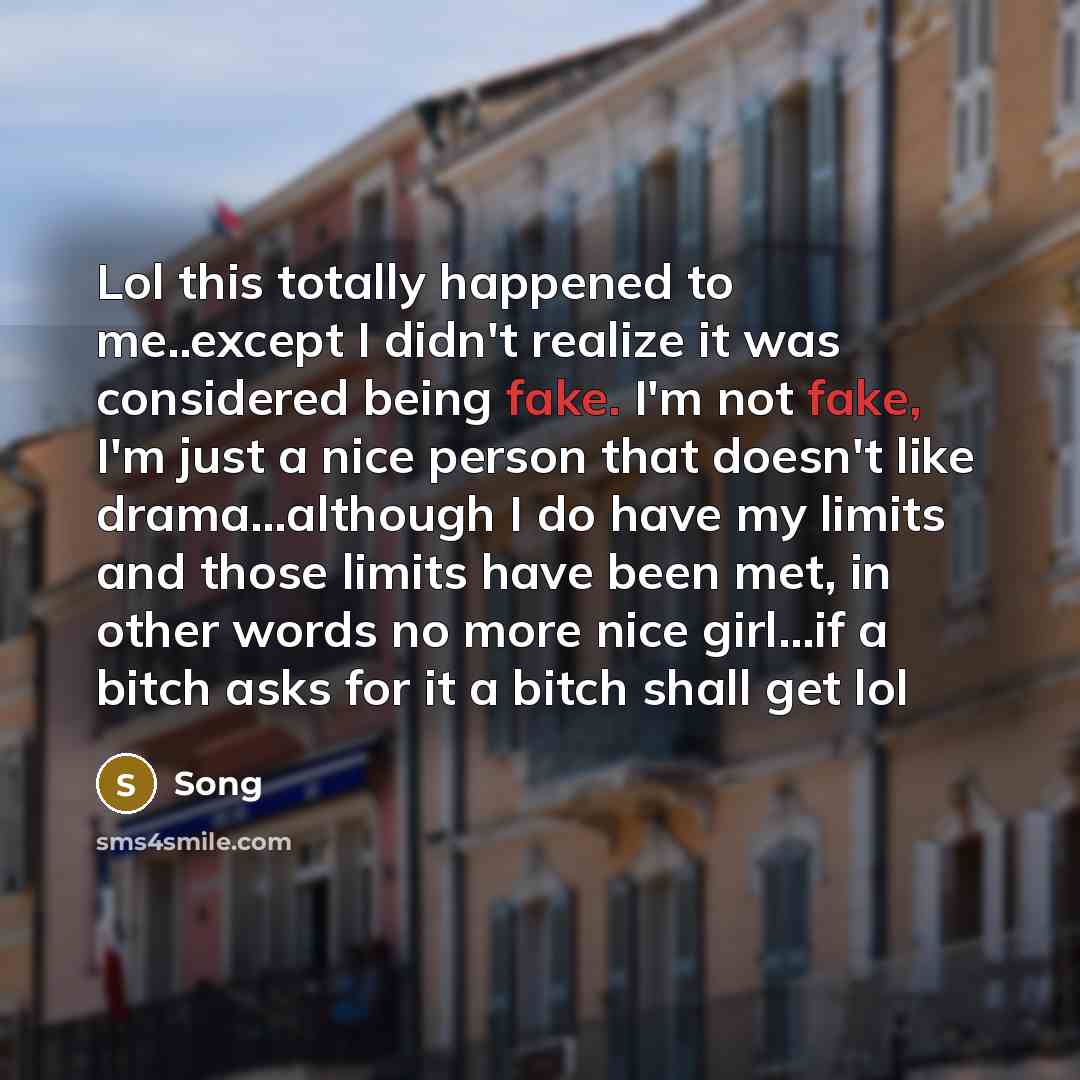 “Lol this totally happened to me..except I didn't realize it…” quote by Song