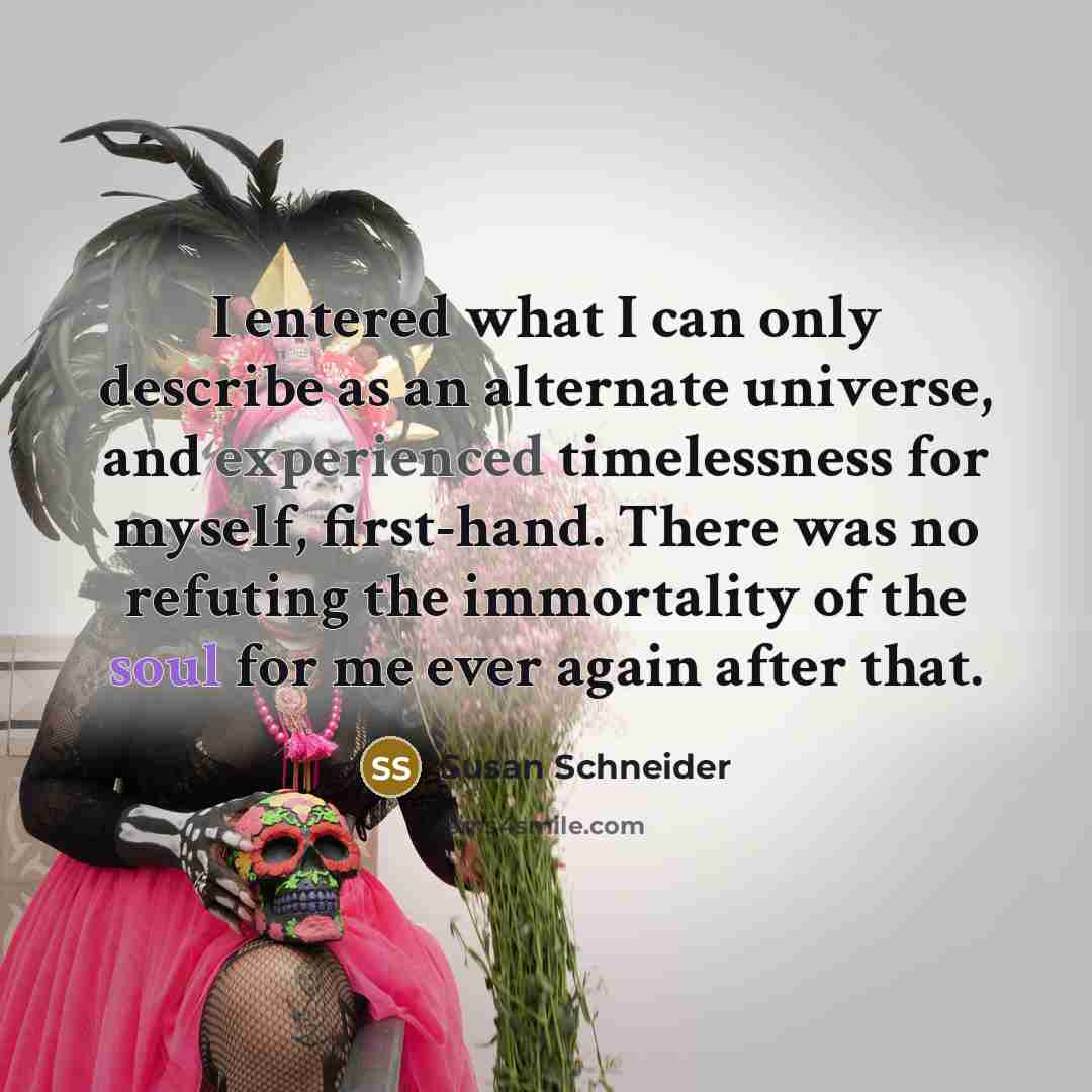 “I entered what I can only describe as an alternate…” quote by Susan Schneider