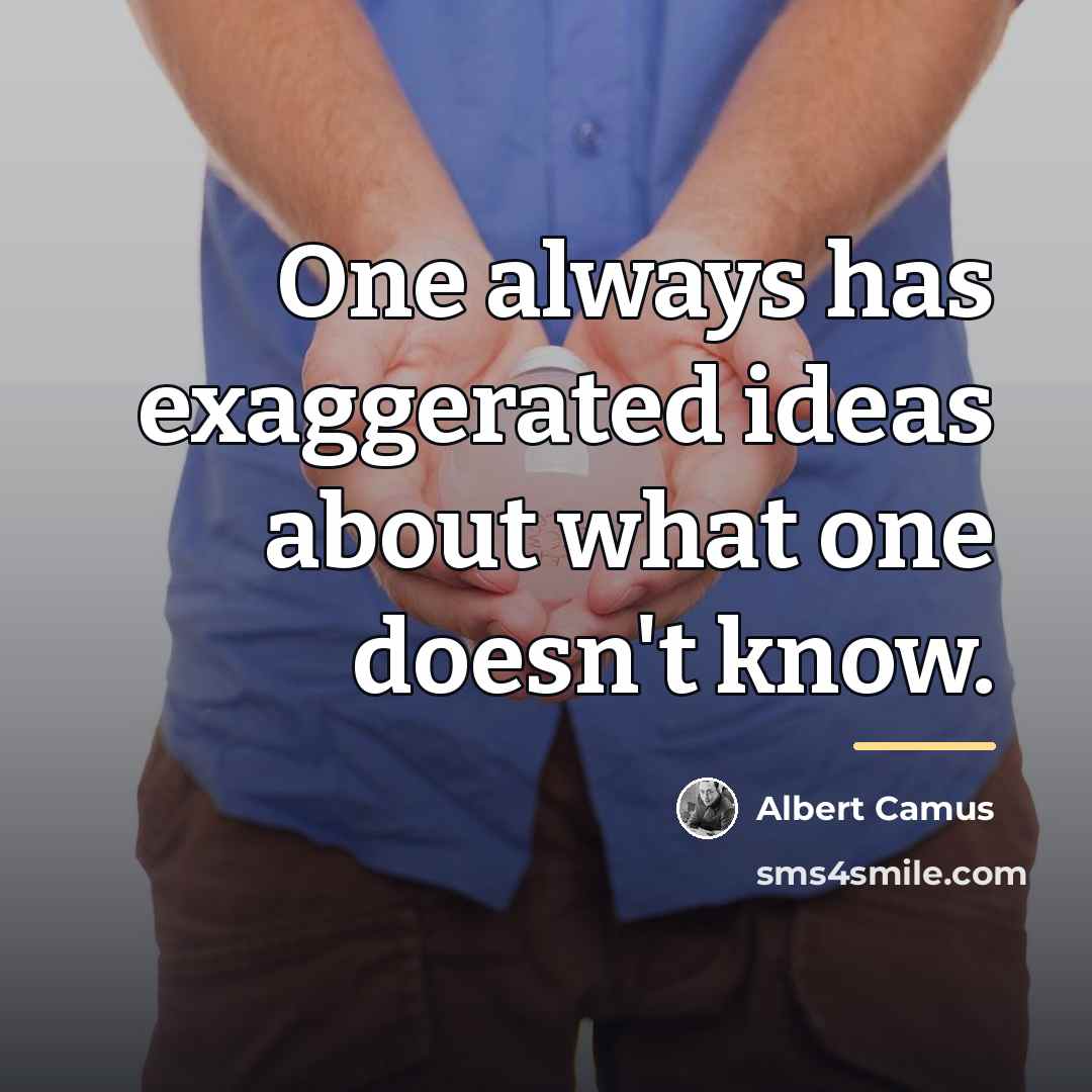 “One always has exaggerated ideas about what one doesn't know.…” quote by Albert Camus