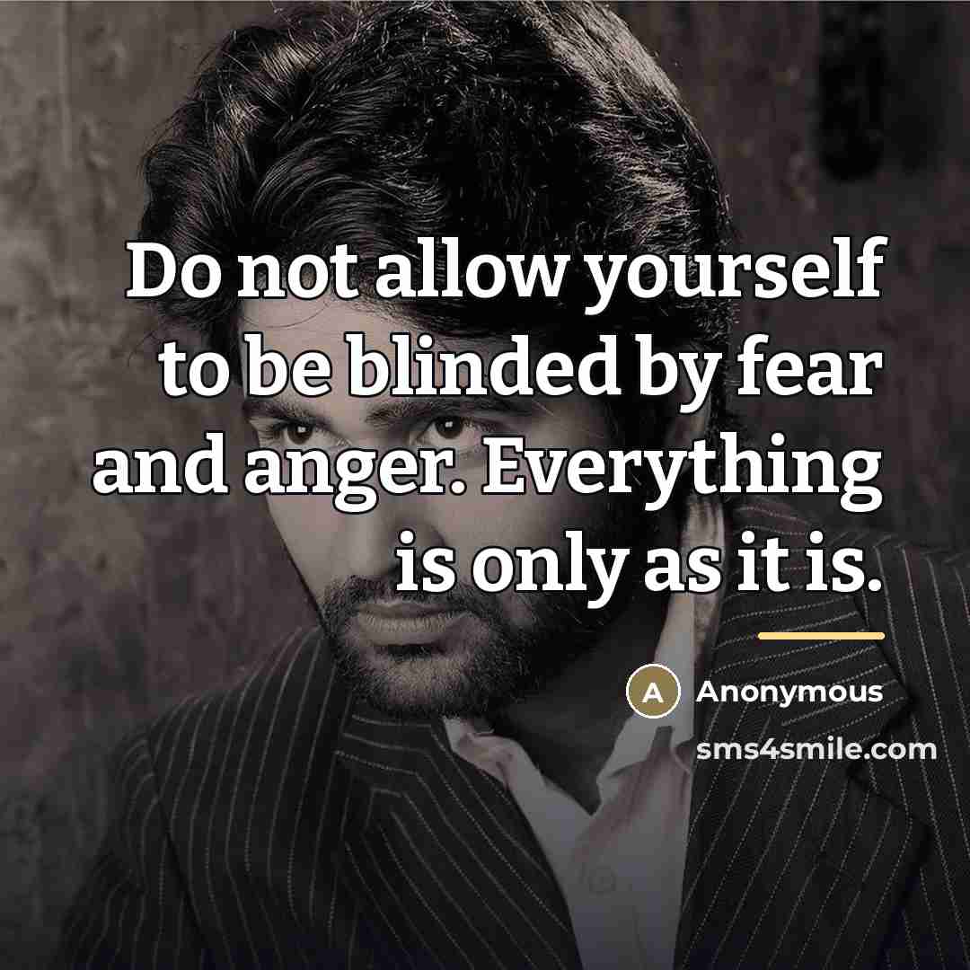 “Do not allow yourself to be blinded by fear and…” quote by Yuki Urushibara