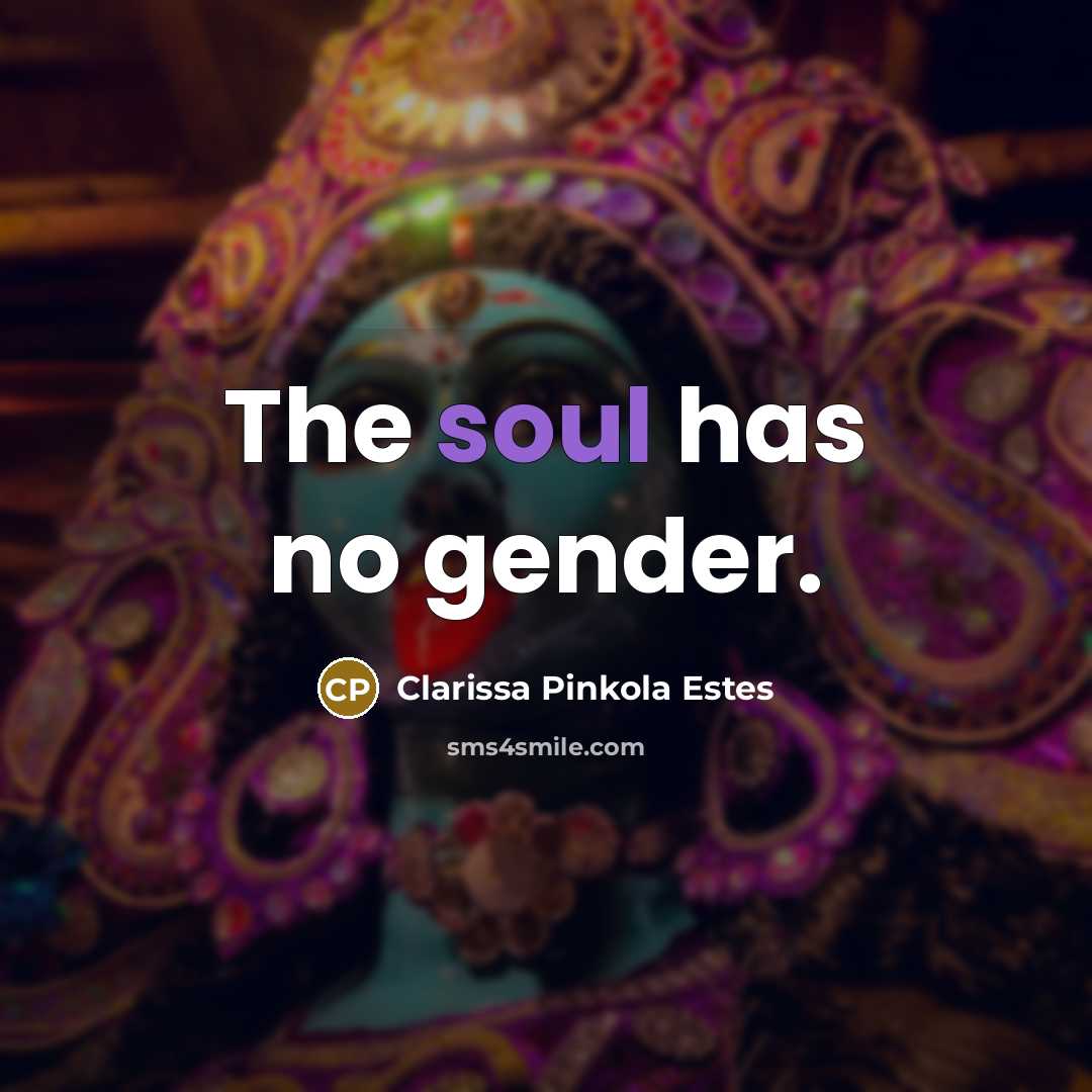 “The soul has no gender.…” quote by Clarissa Pinkola Estes