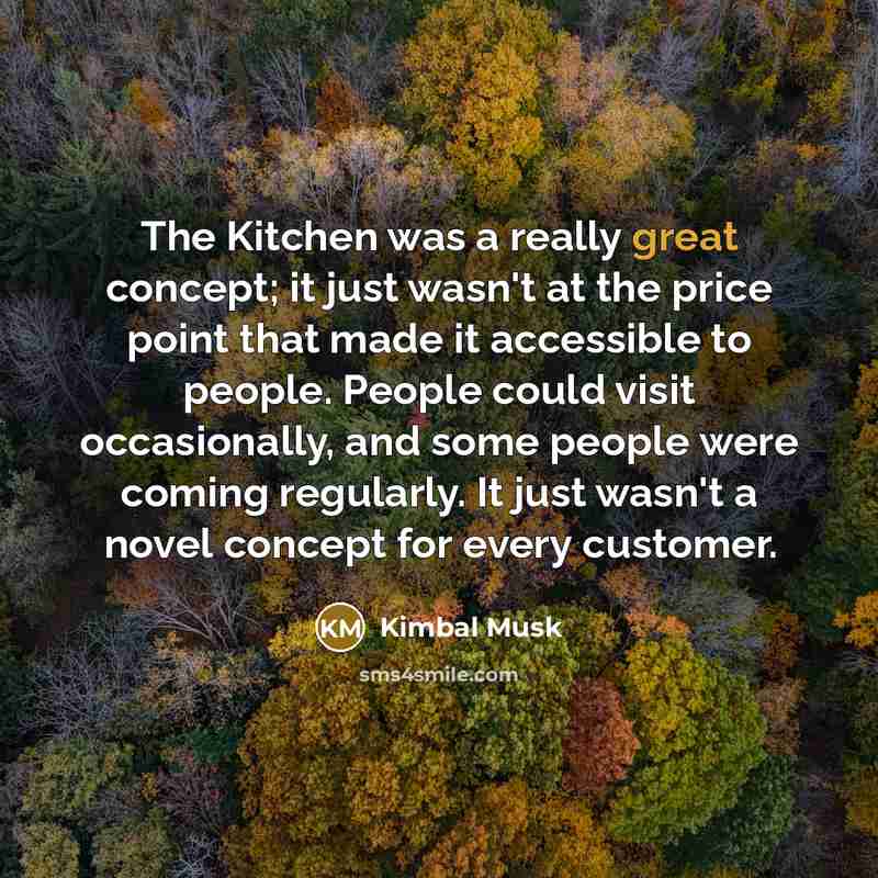 “The Kitchen was a really great concept; it just wasn't…” quote by Kimbal Musk