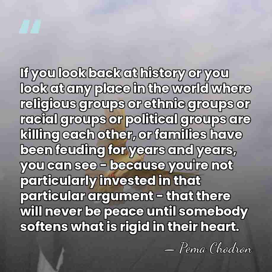 If you look back at history or you look at any place&hellip; - Pema Chodron