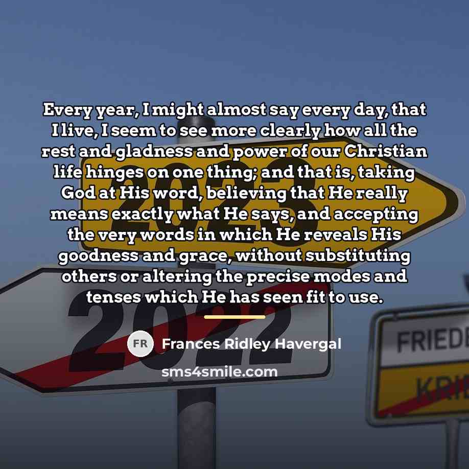 “Every year, I might almost say every day, that I…” quote by Frances Ridley Havergal