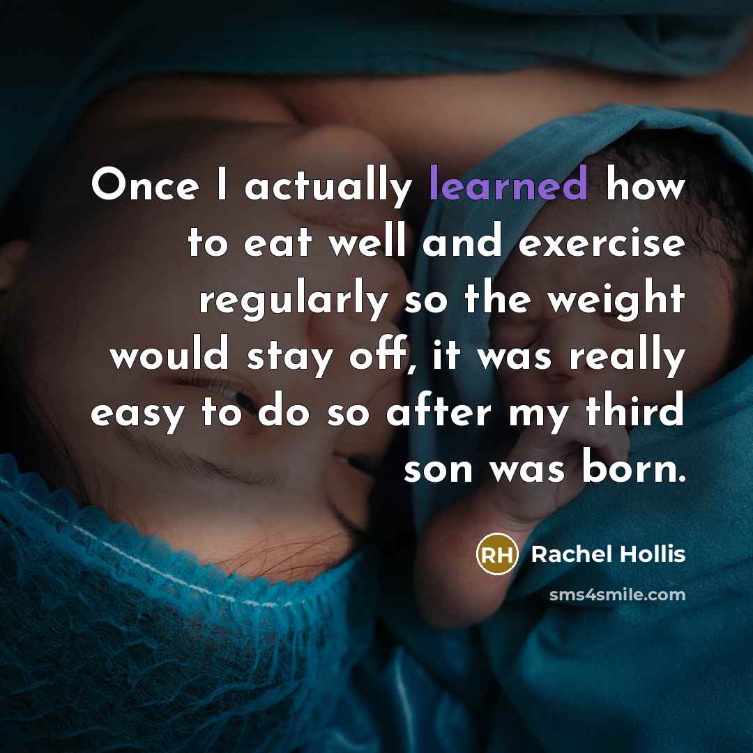 “Once I actually learned how to eat well and exercise…” quote by Rachel Hollis