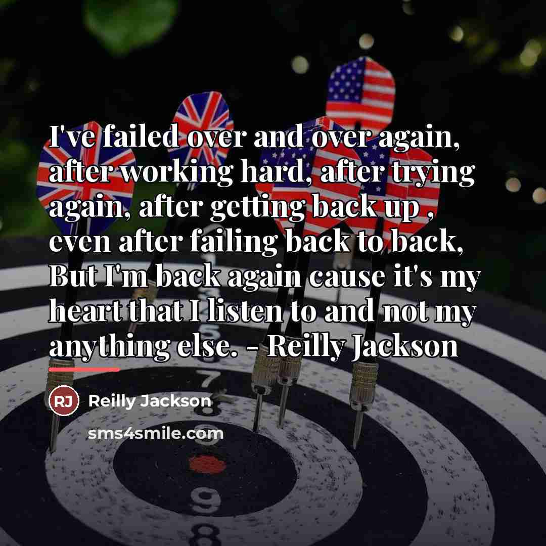 “I've failed over and over again, after working hard, after…” quote by Reilly Jackson