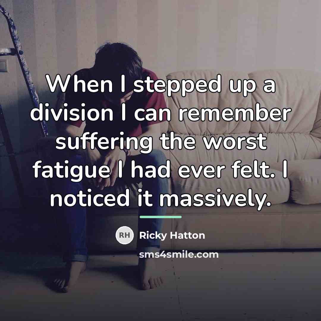 “When I stepped up a division I can remember suffering…” quote by Ricky Hatton