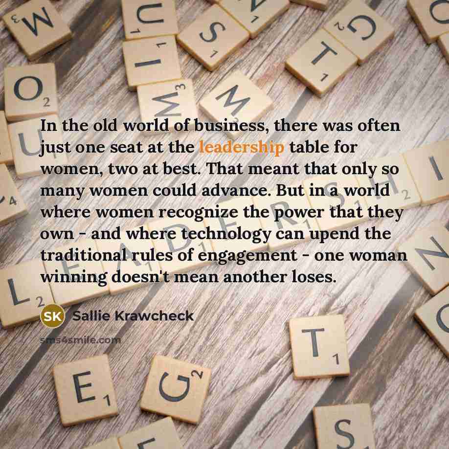 “In the old world of business, there was often just…” quote by Sallie Krawcheck