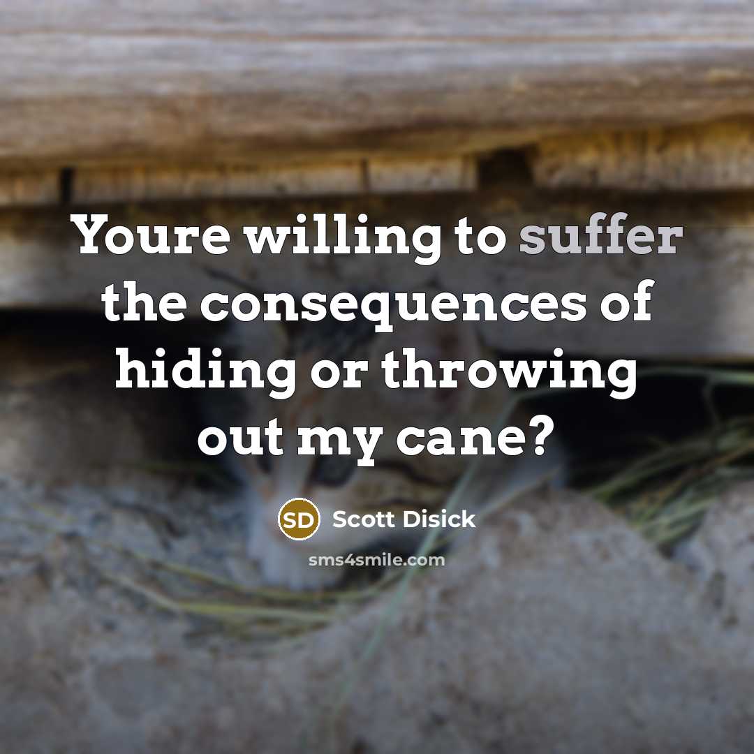 “Youre willing to suffer the consequences of hiding or throwing…” quote by Scott Disick